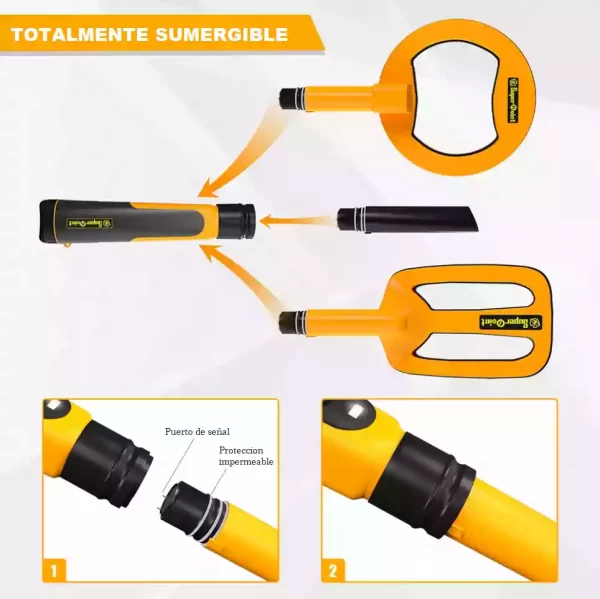 detector pin pointer 3 en 1 profesional y sumergible induccion de pulsos