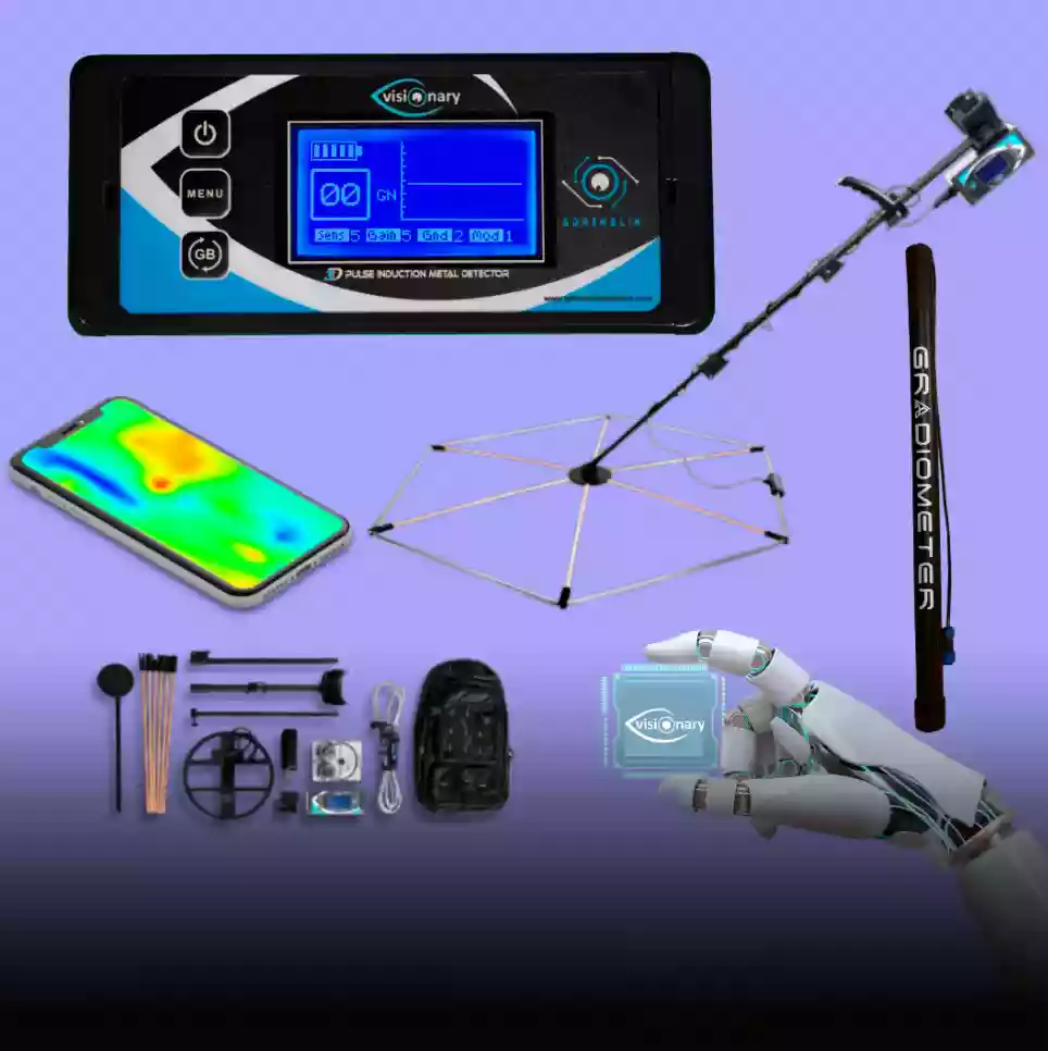 detector de metales alta profundidad 4 metros, profundidad de tesoros, detector visonary adrenalin