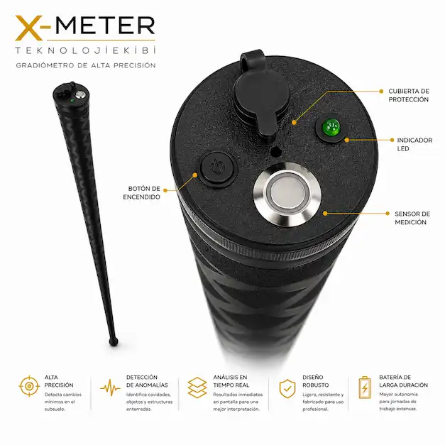DETECTOR DE ANOMALÍAS SUBTERRÁNEAS GRADIÓMETRO X METER TEKNOLOJİEKİBİ - Imagen 2