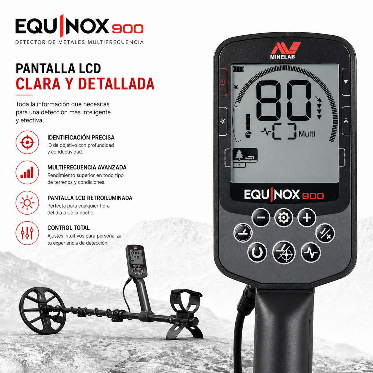 DETECTOR DE METALES MINELAB EQUINOX 900 - Imagen 2