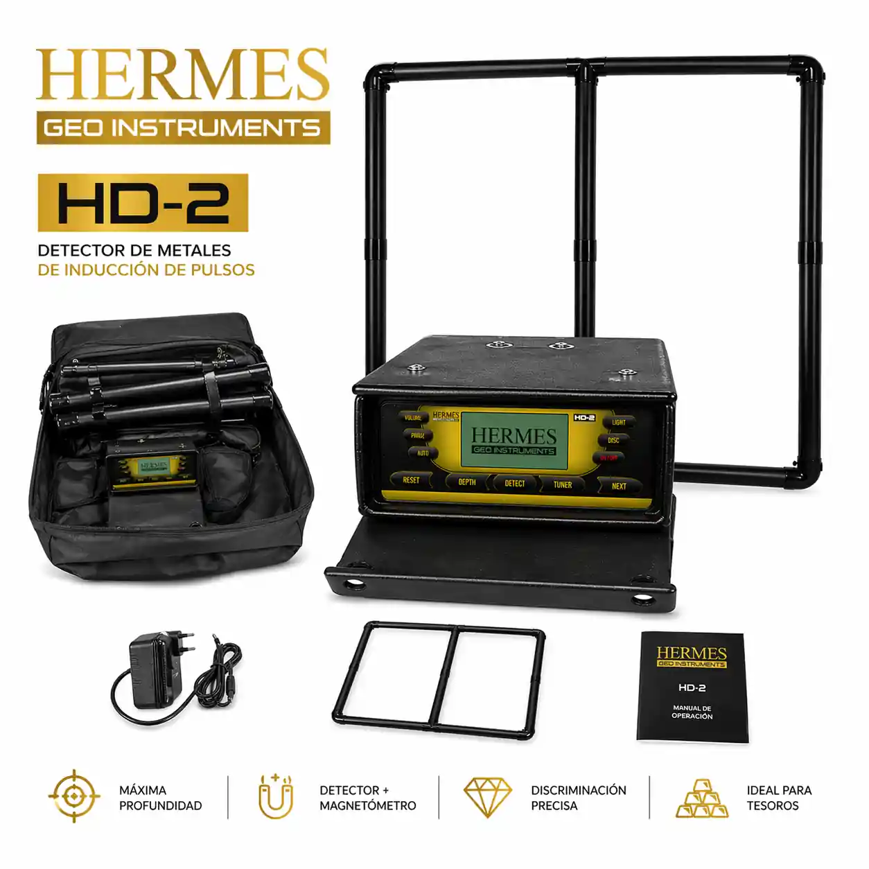 Detectores de Metal HERMES HD-2 INDUCCION DE PULSOS