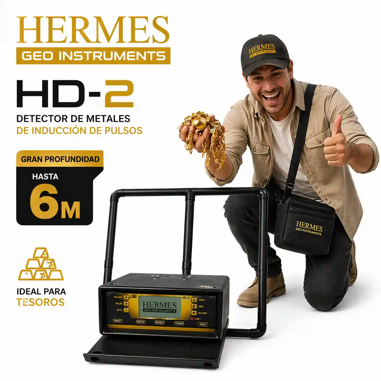 Detectores de Metal HERMES HD-2 INDUCCION DE PULSOS - Imagen 3