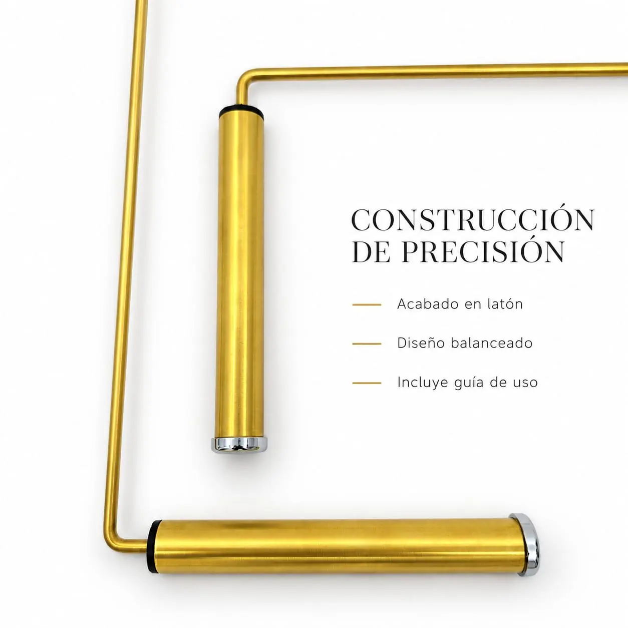 Sistema de varillas mineralizadas de latón para radiestesia