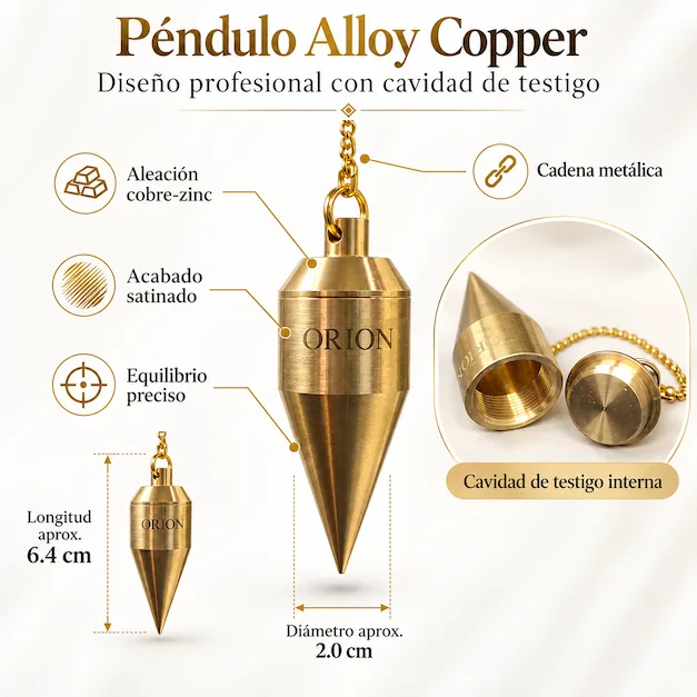 PÉNDULO ORION ALLOY COPPER PROFESIONAL CON CÁMARA DE TESTIGO - Imagen 5