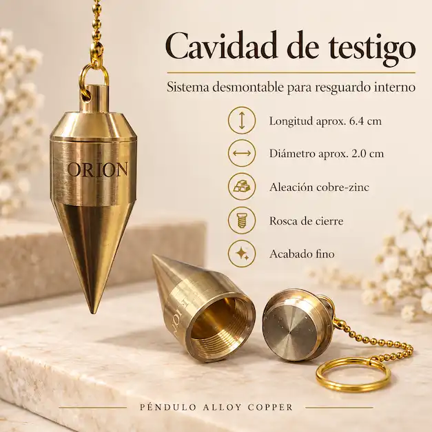 PÉNDULO ORION ALLOY COPPER PROFESIONAL CON CÁMARA DE TESTIGO - Imagen 3