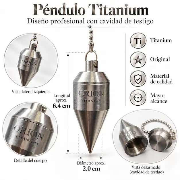 PÉNDULO ORION TITANIUM PROFESIONAL CON CÁMARA DE TESTIGO - Imagen 3
